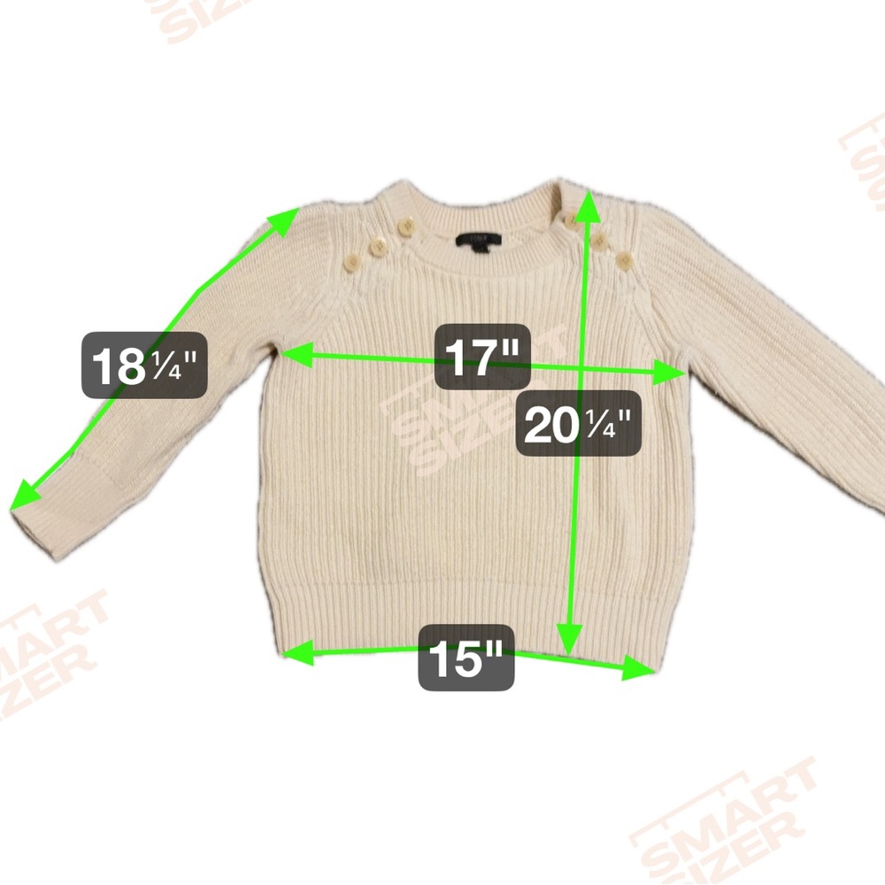 J. Crew Cream Button-Accent Sweater - size XXS. E - Picture 5 of 6